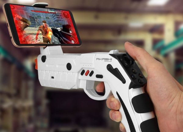 Pistolet à réalité augmentée AKASHI Android et iOS www.infinytech-reunion.re