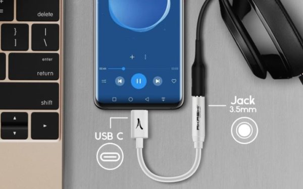 Adaptateur audio AKASHI USB-C vers Jack 3.5mm