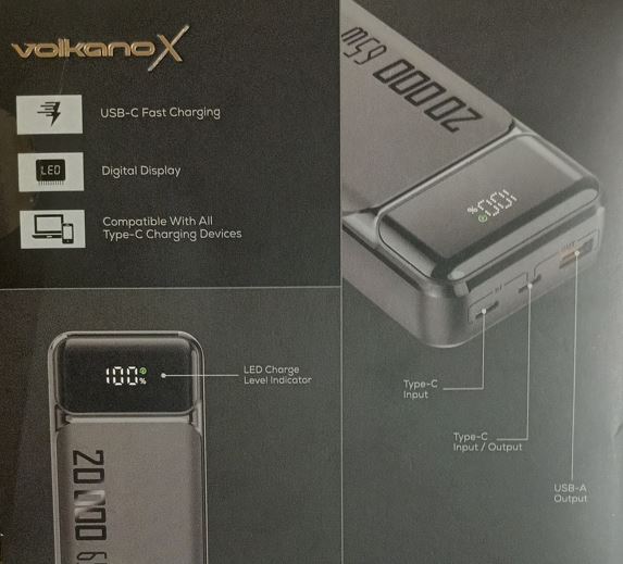 Powerbank VOLKANO VKX-9010 Vitality 20000mAh 65W www.infinytech-reunion.re Powerbank VOLKANO VKX-9010 Vitality 20000mAh 65W www.infinytech-reunion.re