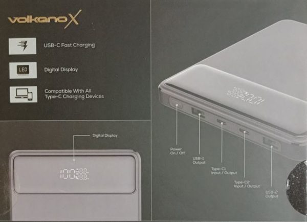 Powerbank VOLKANO VKX-9019-BK Titan 20000mAh 100W www.infinytech-reunion.re