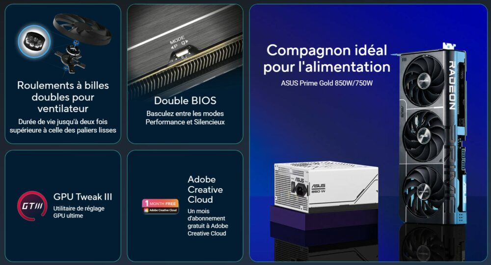 ASUS Prime Radeon RX 9070 OC 16Go ASUS Prime Radeon RX 9070 OC 16Go