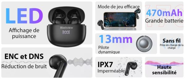 BLACKVIEW AirBuds 7 www.infinytech-reunion.re