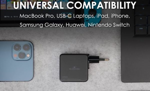 Chargeur BLUESTORK PW-NB-65-C-GAN www.infinytech-reunion.re
