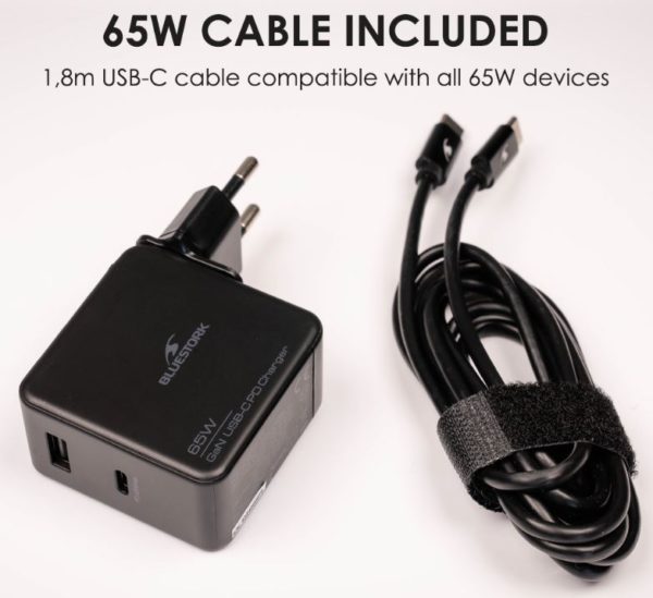 Chargeur BLUESTORK PW-NB-65-C-GAN www.infinytech-reunion.re