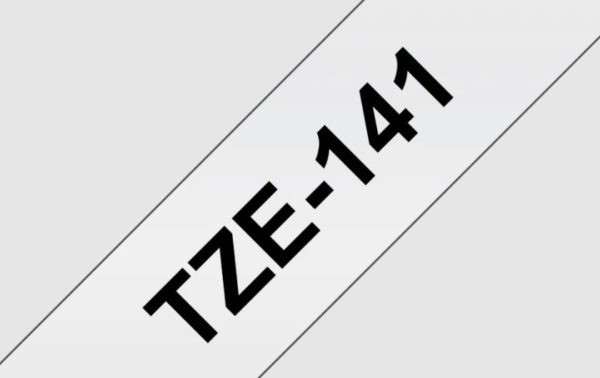 BROTHER TZe-141 Noir sur Transparent 18mm image 01