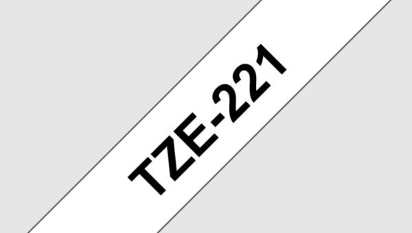 BROTHER TZe-221 Noir sur Blanc 9mm image 01