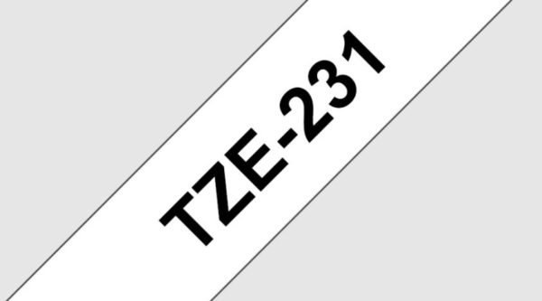 BROTHER TZe-231 Noir sur Blanc 12mm image 01