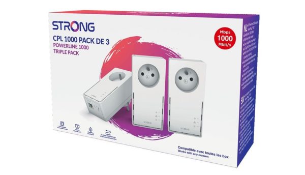 Kit de 3 CPL STRONG Powerline 1000 Gigabit www.infinytech-reunion.re