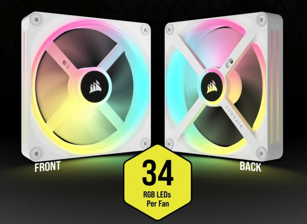 CORSAIR iCue Link QX RGB 140mm Blanc (Pack de 2)