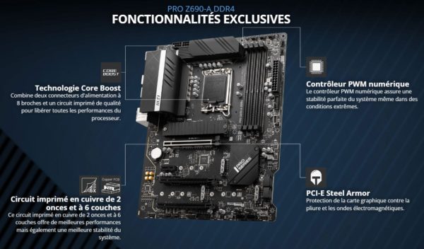 MSI Z690-A PRO www.infinytech-reunion.re MSI Z690-A PRO www.infinytech-reunion.re