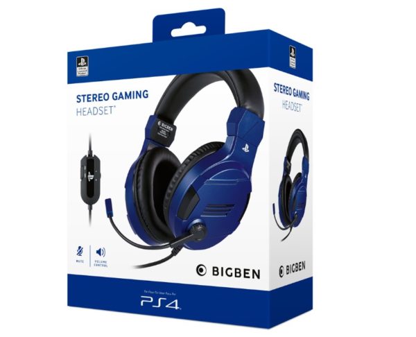 Casque micro BIGBEN PS4 Gaming Headset V3 Filaire Bleu www.infinytech-reunion.re