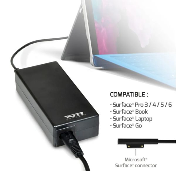 Chargeur PORT DESIGNS pour Surface Pro, Go, Book, Laptop www.infinytech-reunion.re Chargeur PORT DESIGNS pour Surface Pro, Go, Book, Laptop www.infinytech-reunion.re