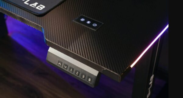 Bureau assis-debout THE G-LAB K-DESK Platinium RGB