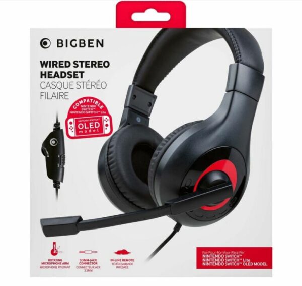 Casque micro BIGBEN Headset V1 Nintendo Switch Noir Casque micro BIGBEN Headset V1 Nintendo Switch Noir