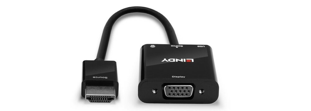 Adaptateur LINDY HDMI Mâle vers VGA Femelle avec Audio Adaptateur LINDY HDMI Mâle vers VGA Femelle avec Audio