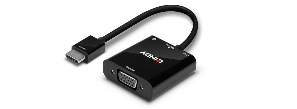 Adaptateur LINDY HDMI Mâle vers VGA Femelle avec Audio Adaptateur LINDY HDMI Mâle vers VGA Femelle avec Audio