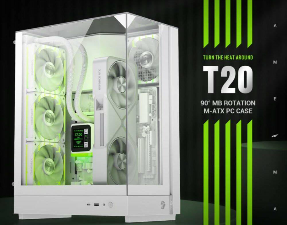 Boitier Pc GAMEMAX T20 Blanc Infinytech reunion