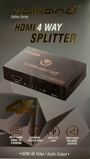 Splitter HDMI VOLKANO Define Series 1 entrée 4 sorties www.infinytech-reunion.re