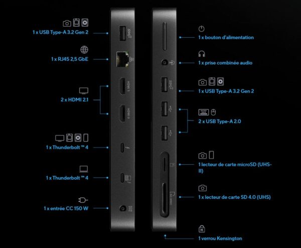 Station d'accueil USB-C ASUS DC500 Triple Ecran 4K Station d'accueil USB-C ASUS DC500 Triple Ecran 4K