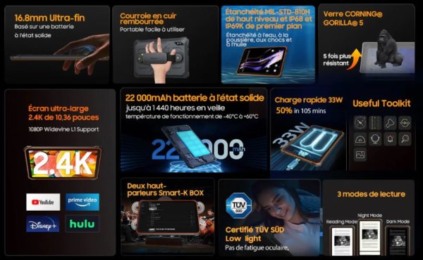Tablette tactile BLACKVIEW Active 8 10,36 Tablette tactile BLACKVIEW Active 8 10,36