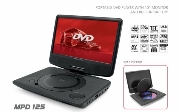 Lecteur de DVD portable CALIBER MPD125 10 Lecteur de DVD portable CALIBER MPD125 10