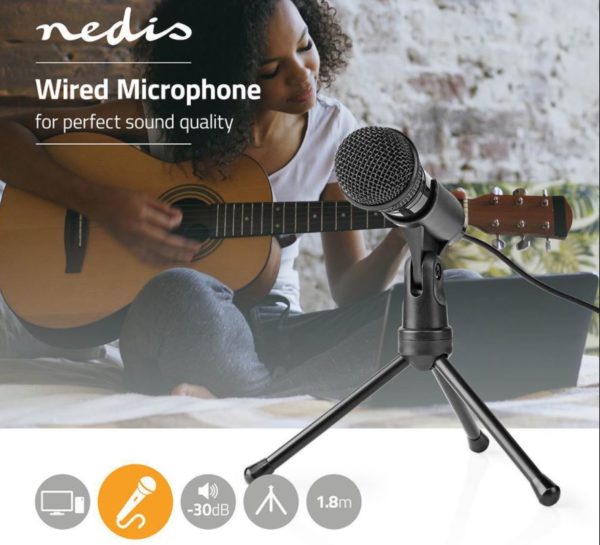 Microphone NEDIS MICTJ100BK Filaire image 01
