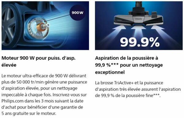 Aspirateur traineau PHILIPS PowerCyclone 8 FC9744/09 Aspirateur traineau PHILIPS PowerCyclone 8 FC9744/09