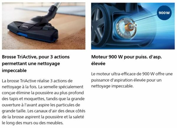 Aspirateur traineau PHILIPS Série 3000 XD3112/09 Aspirateur traineau PHILIPS Série 3000 XD3112/09