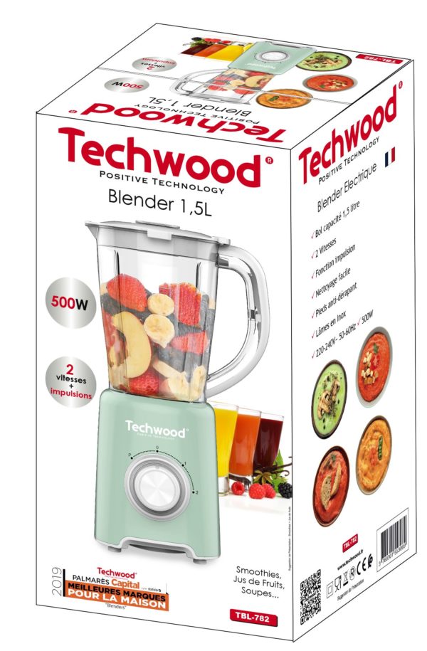 Blender TECHWOOD TBL-782 1,5L 500W www.infinytech-reunion.re