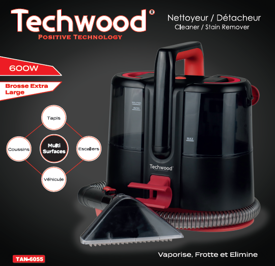 Nettoyeur détacheur TECHWOOD TAN-6055 Nettoyeur détacheur TECHWOOD TAN-6055