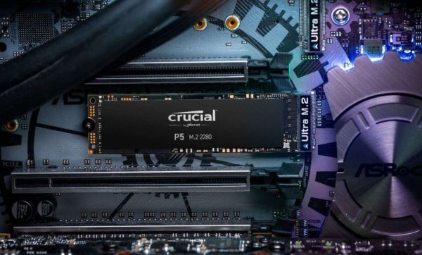 SSD M.2 NVMe CRUCIAL P5 CT2000PSSD8 2 To image 02 SSD M.2 NVMe CRUCIAL P5 CT2000PSSD8 2 To image 02