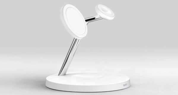 Station de recharge 3 en 1 BELKIN avec MagSafe Blanc image 02 Station de recharge 3 en 1 BELKIN avec MagSafe Blanc image 02