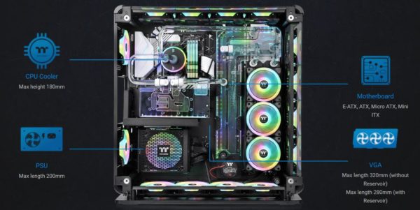 THERMALTAKE Core P8 TG Noir image 05 THERMALTAKE Core P8 TG Noir image 05