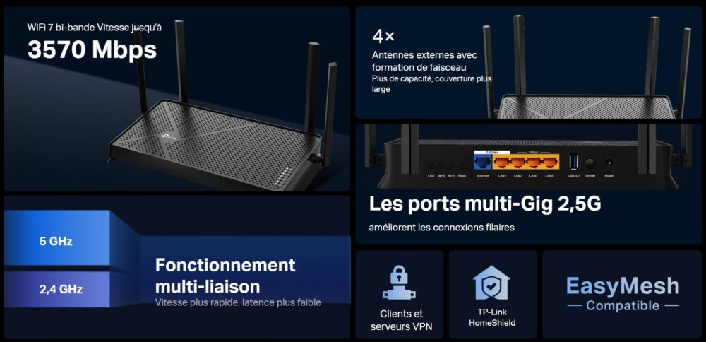 TP-LINK Archer BE230 Dual Band BE3600 Wi-Fi 7