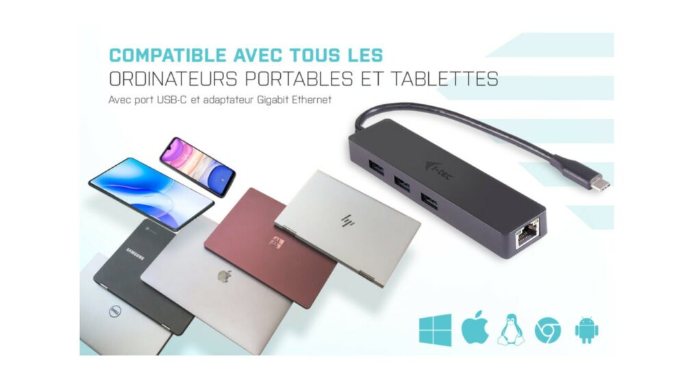 i-TEC Docking Station d'accueil USB-C C31GL3SLIM