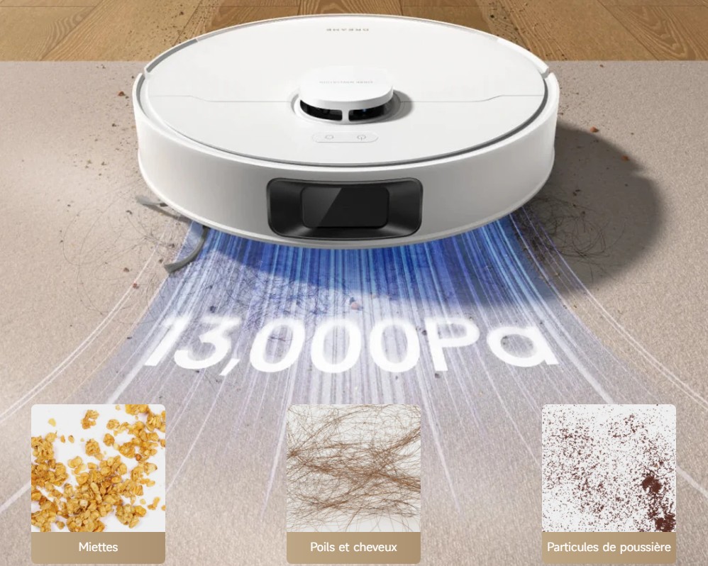 Aspirateur Laveur Robot DREAME D20 Blanc