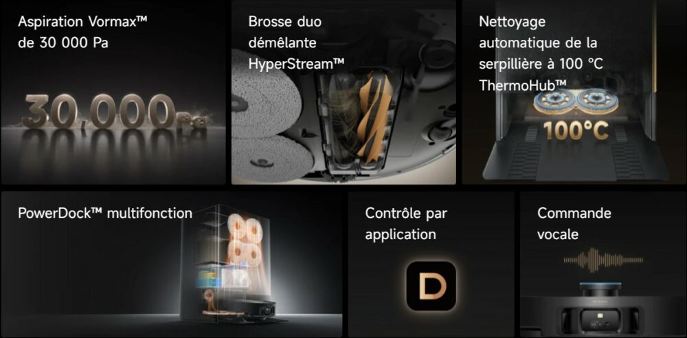 Aspirateur robot DREAME Matrix10 Ultra Noir