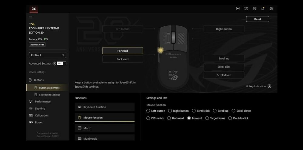 Souris ASUS ROG Harpe II Extreme Edition 20 Noire Souris ASUS ROG Harpe II Extreme Edition 20 Noire
