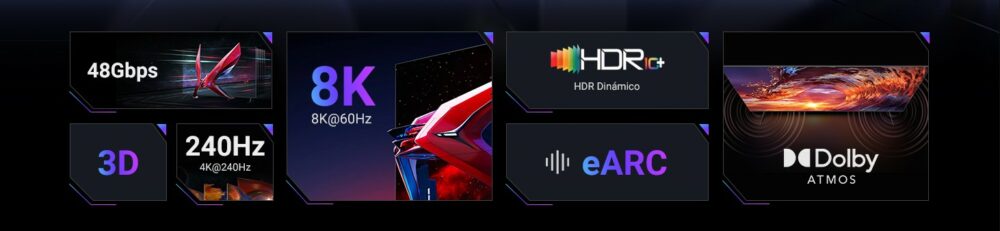 UGREEN Câble HDMI 2.1 Mâle Mâle 8K 1m Noir